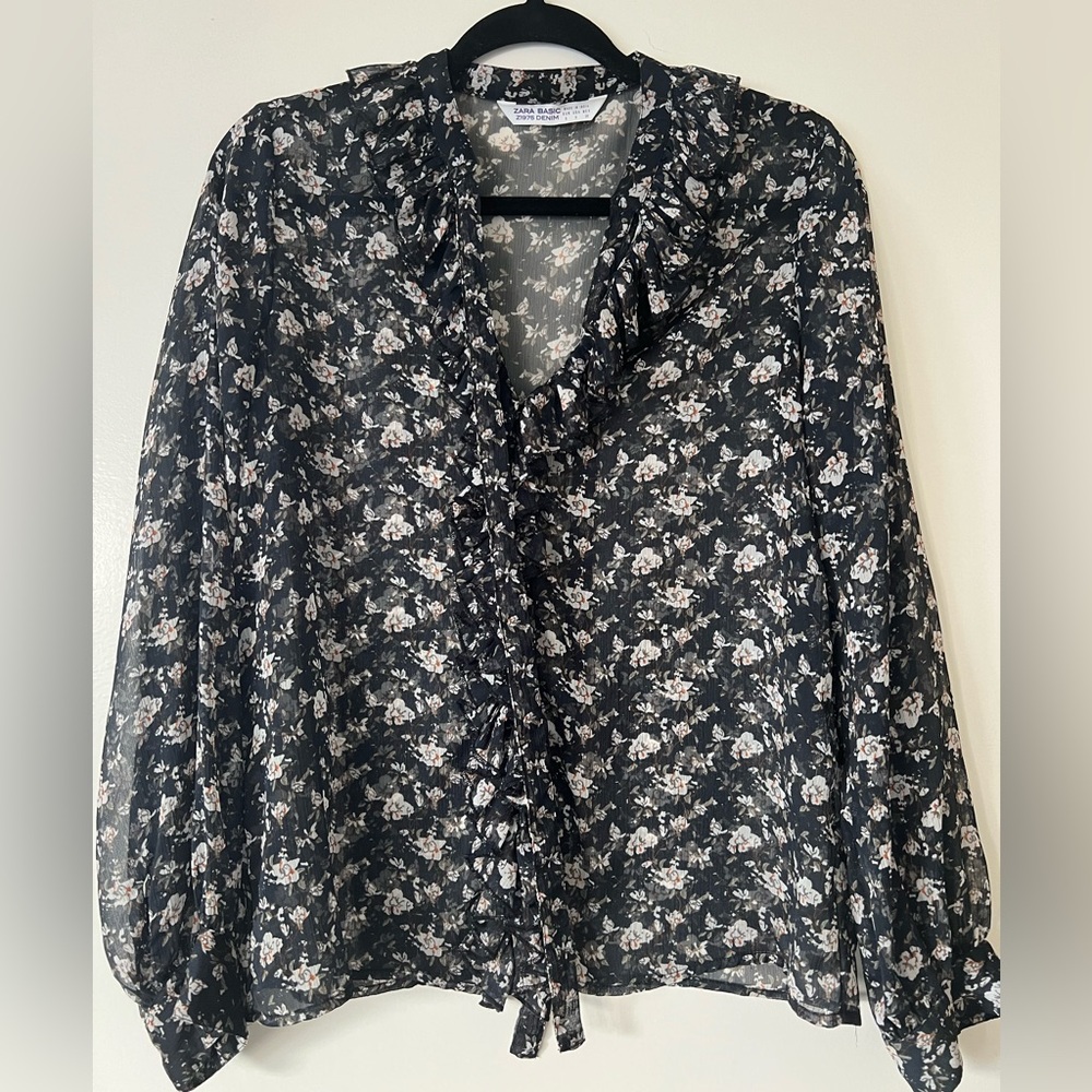Floral long sleeves blouse